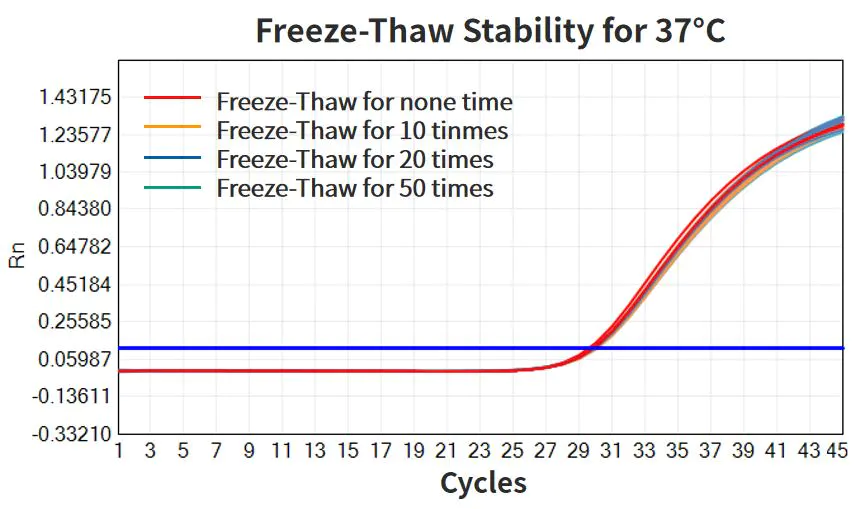 Figure 5. Yeasen（Cat#13862ES）-20℃ freeze-thaw stability verification
